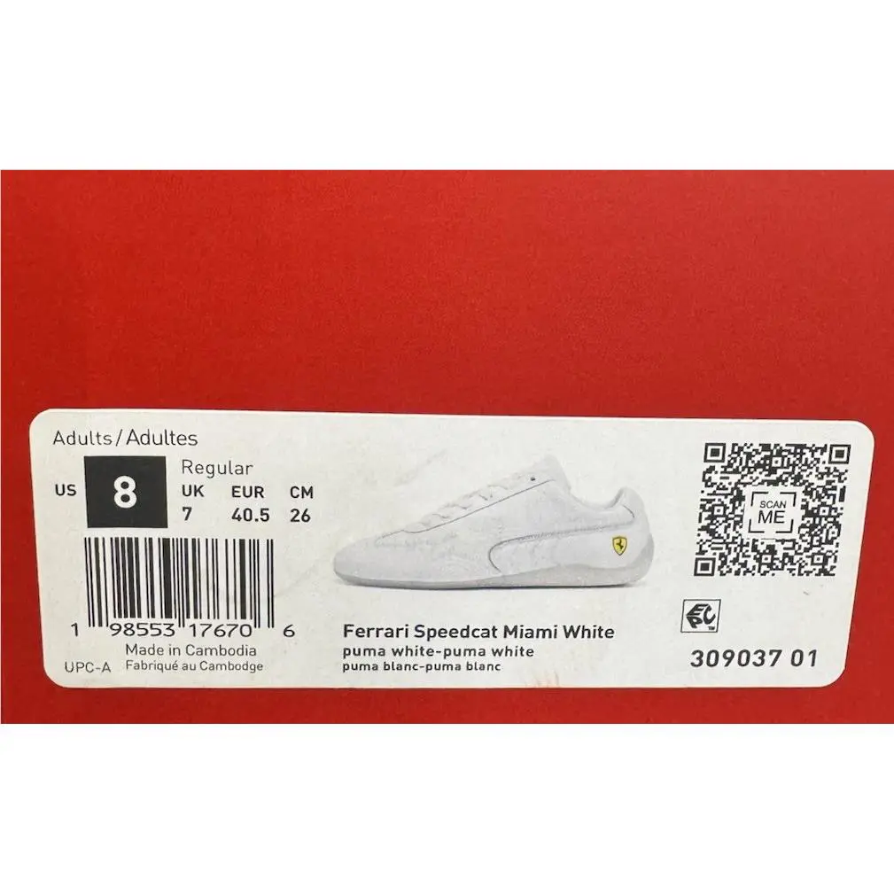 Puma shoes - Speedcat Og Ferrari - Speedcat Ferrari - White 8