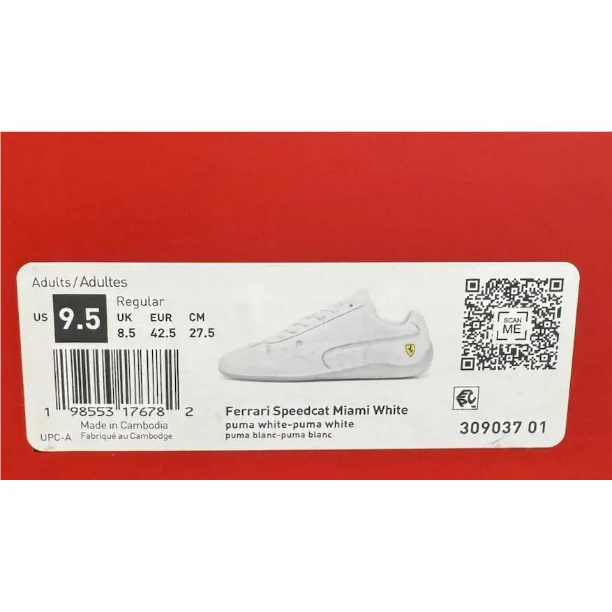 Puma shoes - Speedcat Og Ferrari - Speedcat Ferrari - White 9