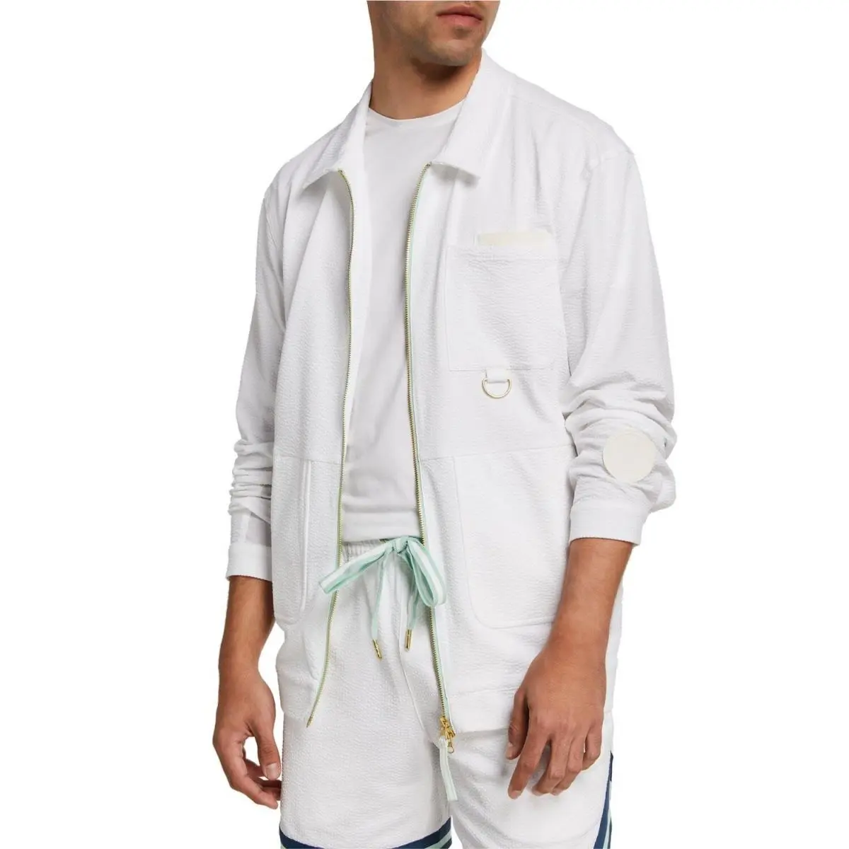 Puma Crossover Basketball Jacket Men Size L White Full Zip