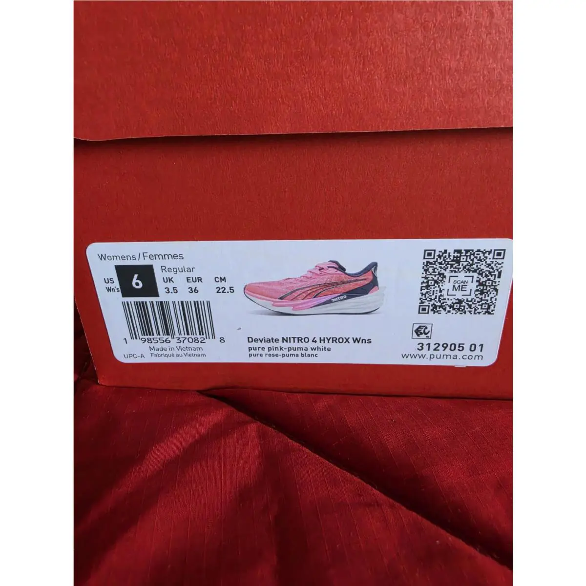 Puma shoes - Deviate 4 - Deviate - 312905-01 - Pure Pink Puma White 8