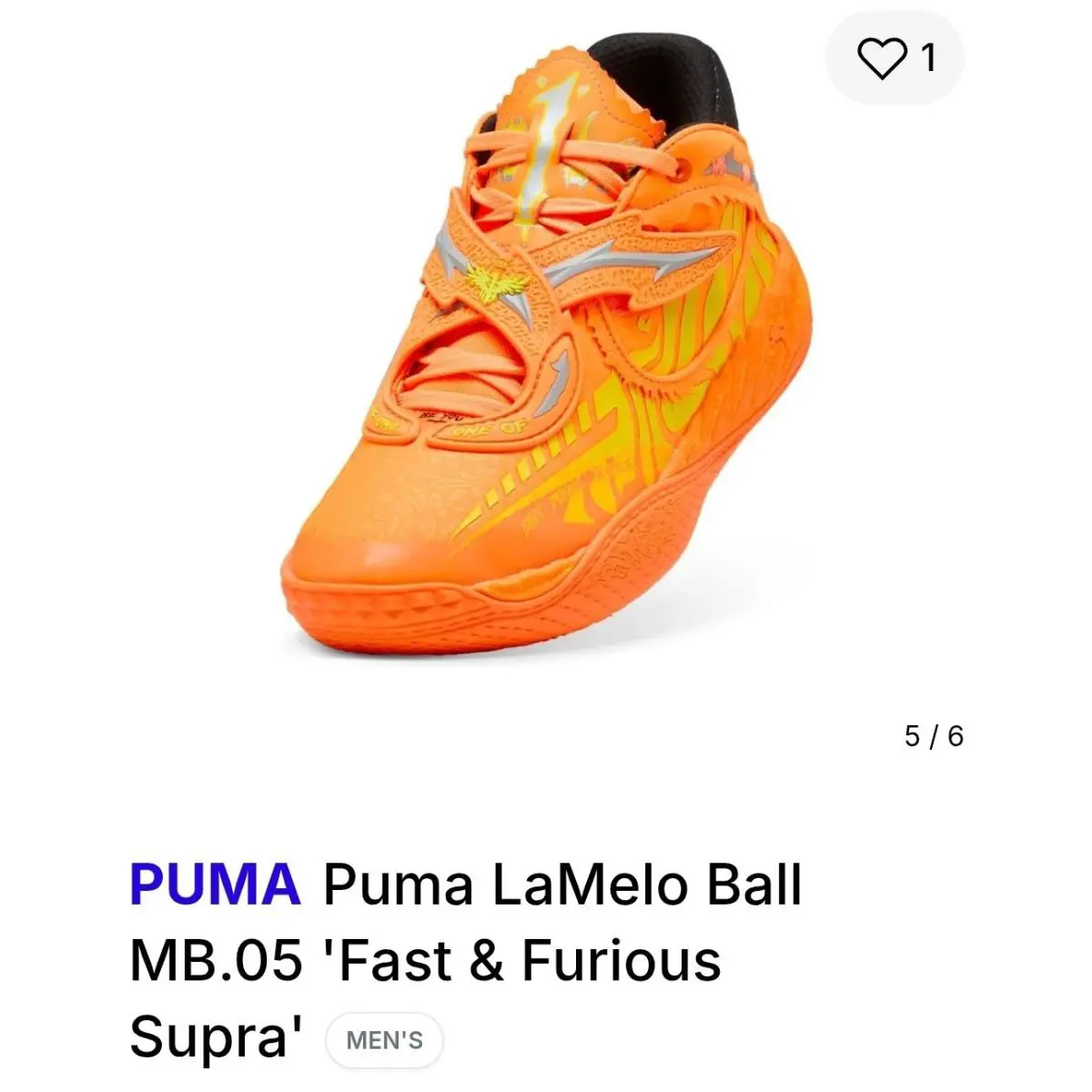 Puma shoes - PUMA MB 01 - 312796-01 - Orange 2