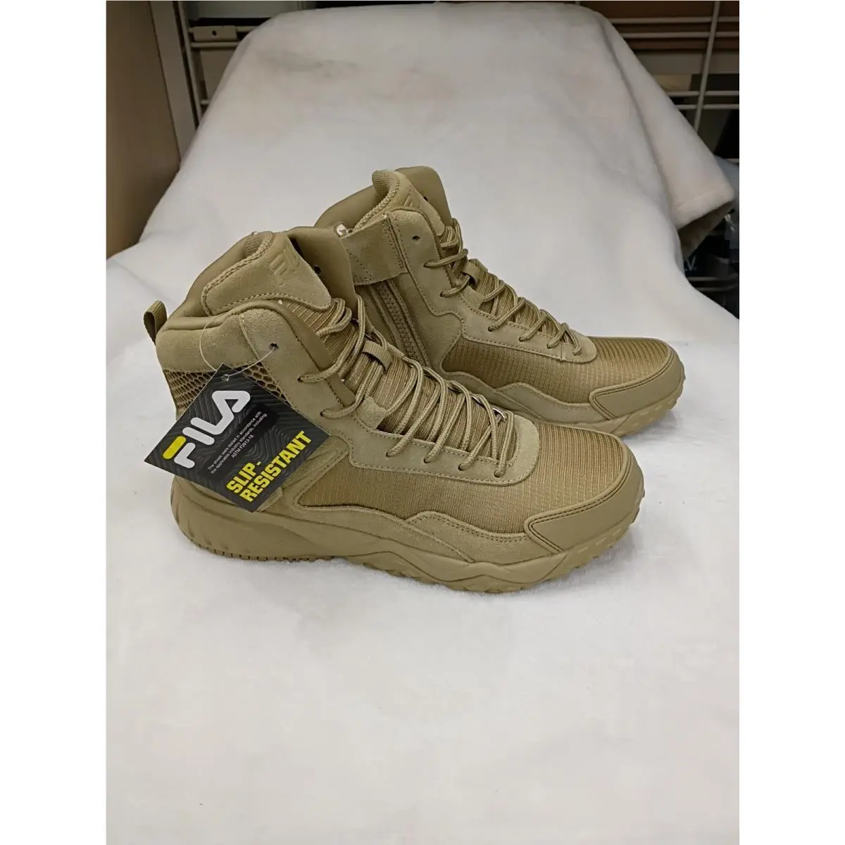 Fila shoes - Fila Chastizer 6 Inch Slip Resistant Soft Toe Work - 1LM01693 - Beige 1