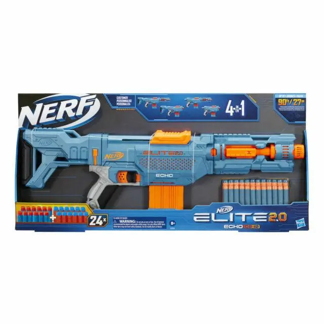 Nerf Elite 2.0 Echo CS-10 Blaster w/10 Dart Clip 24 Official Darts