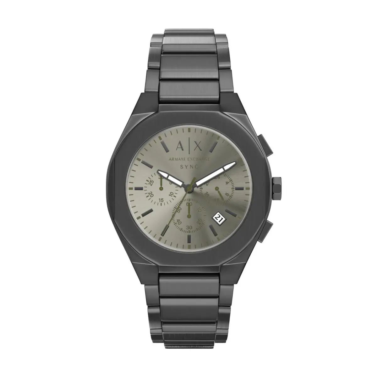 A X Men`s Sync Chronograph Gunmetal Stainless Gunmetal/gray by Armani Exchange