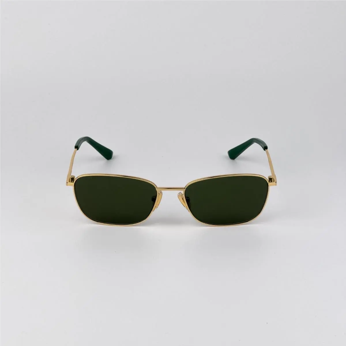 Bottega Veneta Men Sunglasses Gold Green Rectangle BV1300S 002