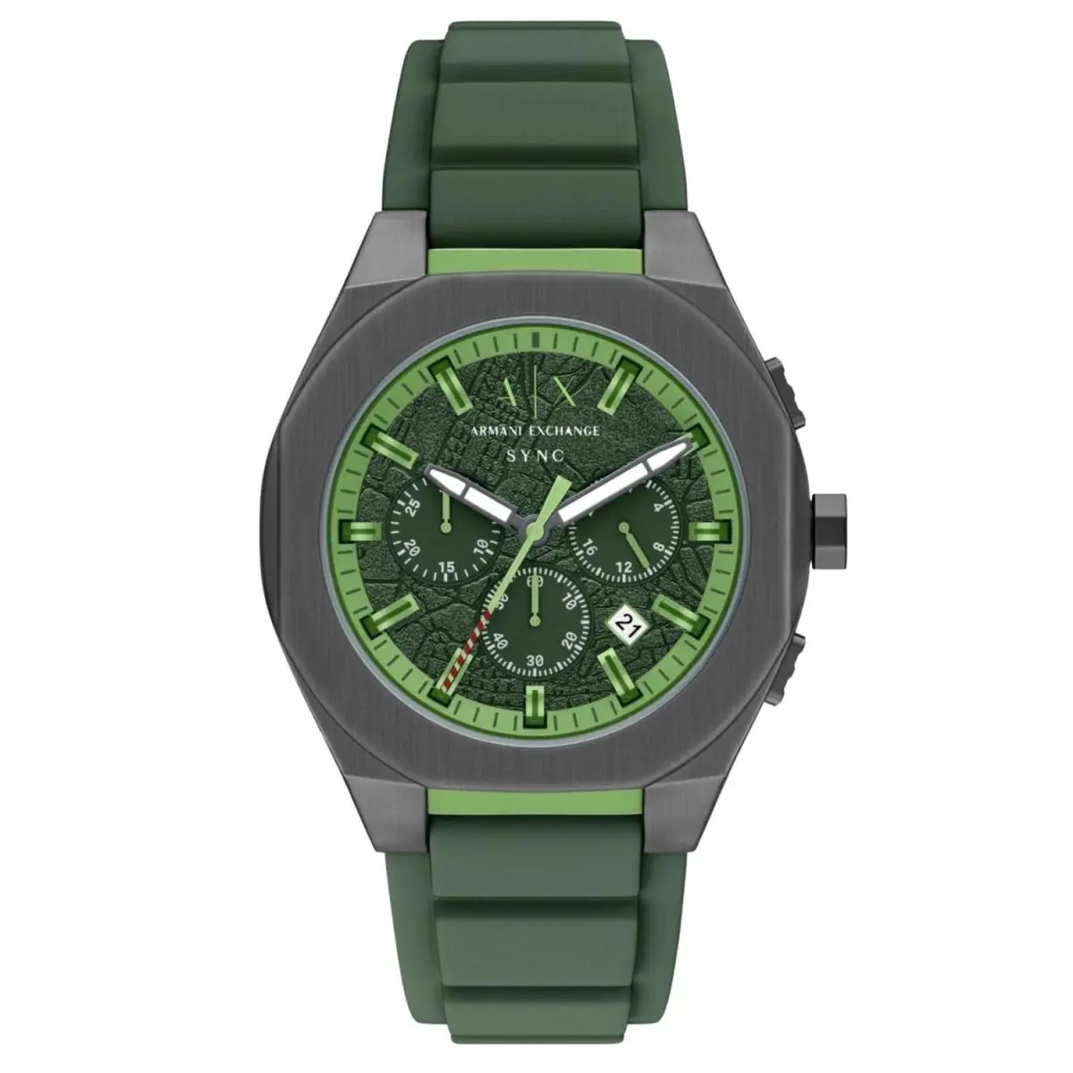 Armani Exchange Men`s Sync Green Dial Watch - AX4292