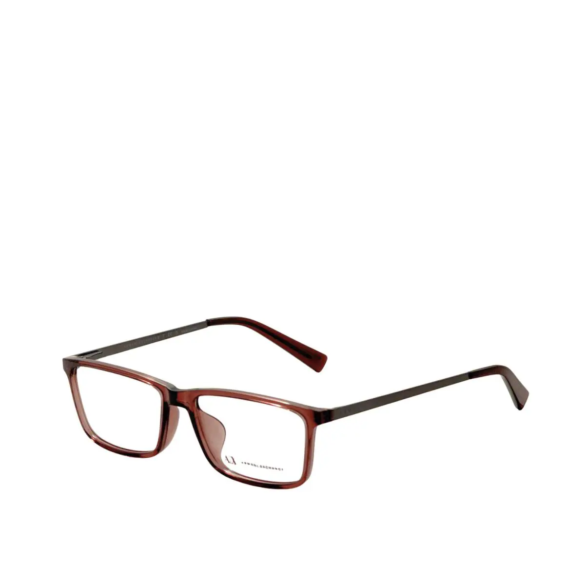 Men`s 55mm Shiny Transparent Brown Opticals AX3027F-8011-55 by Armani Exchange