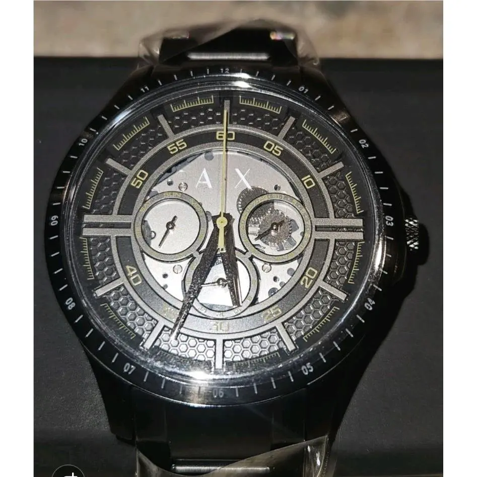 Armani Exchange AX2460 Hampton Black Men`s Watch w/ Tags + Box