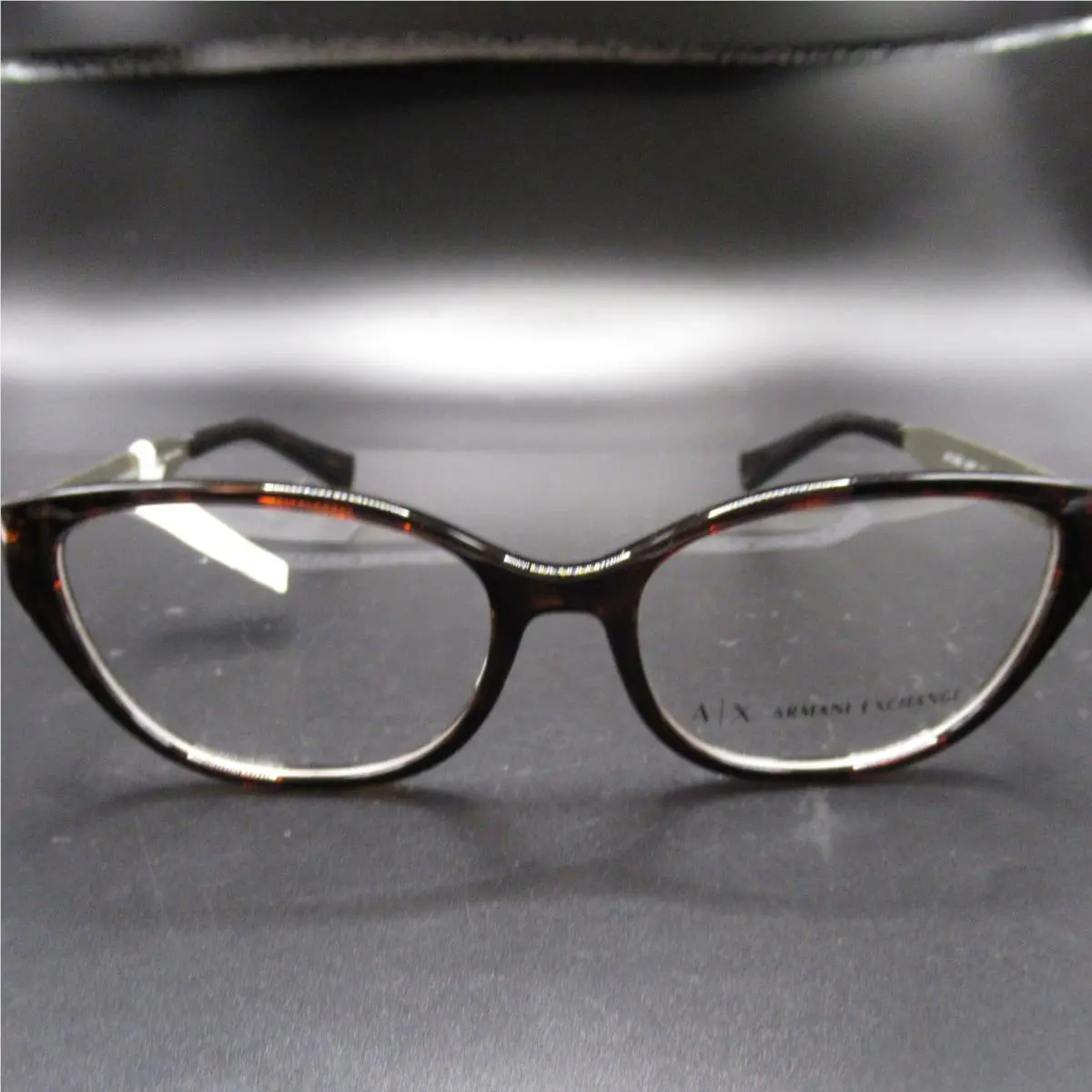 Armani Exchange AX 3033 8037 Tortoiseshell Gold Cat Eye Full Rim Eyeglass Frames