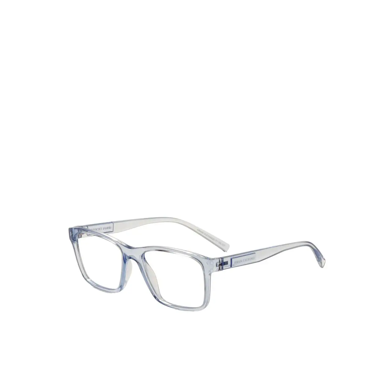 Armani Exchange Men`s 54mm Shiny Transparent Blue Opticals AX3114-8345-54