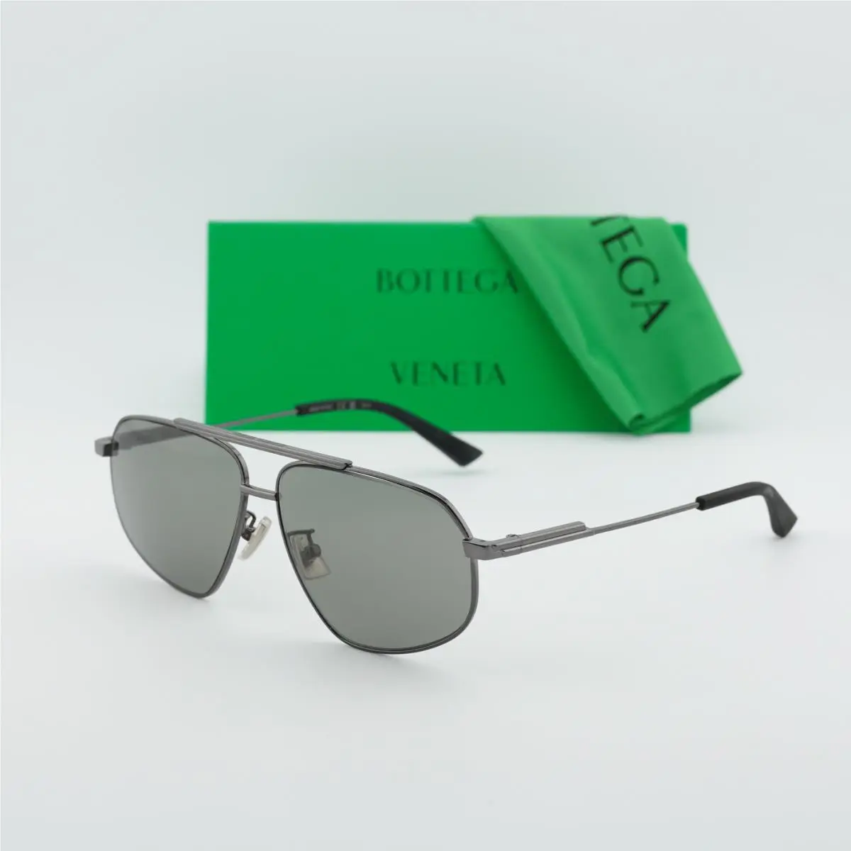 Bottega Veneta BV1194S 001 Ruthenium/grey 61-12-145 Sunglasses