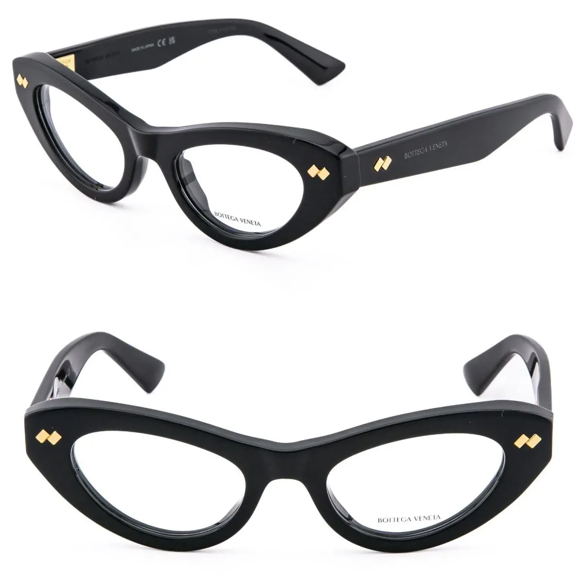 Bottega Veneta Dizzy Intrecciato 1354 BV1354O Black Optical Eyeglasses 001 49mm