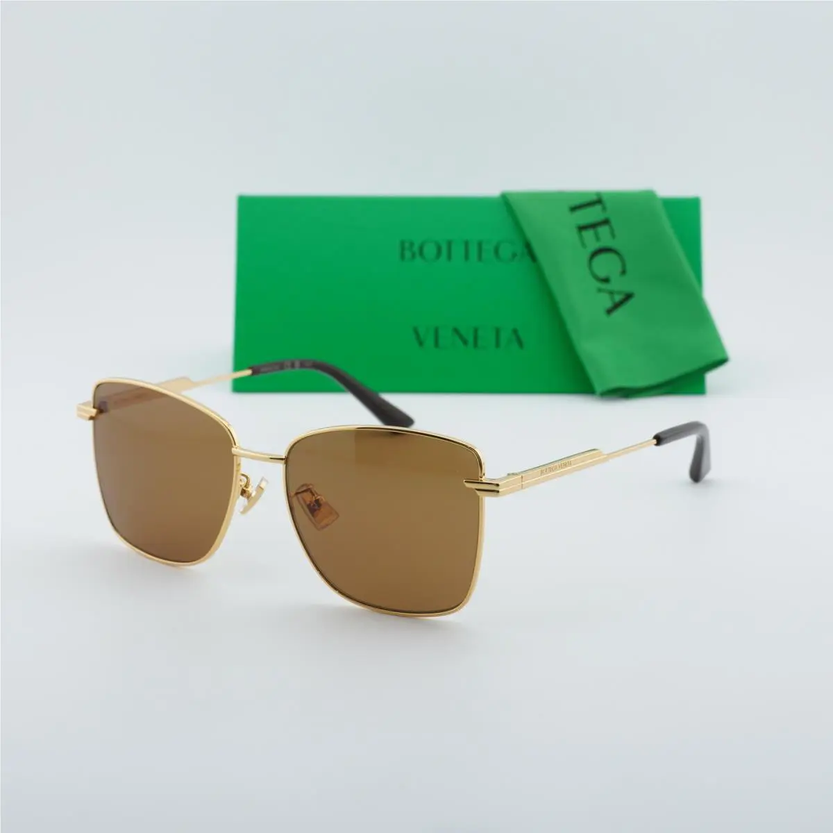Bottega Veneta BV1237S 002 Gold/brown 57-16-145 Sunglasses