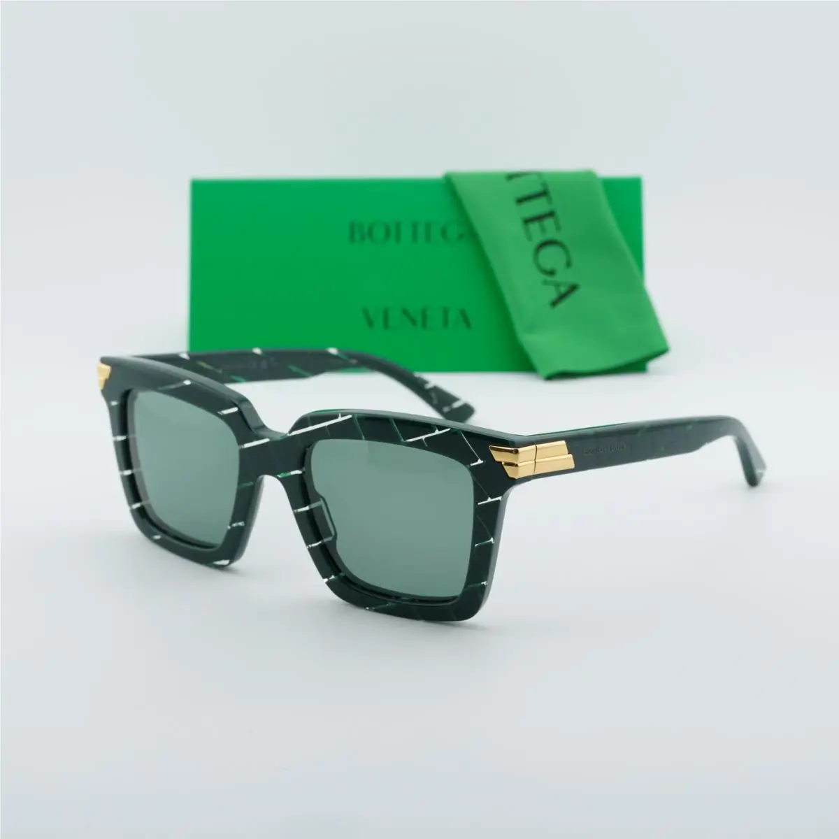 Bottega Veneta BV1005S 008 Green/green 53-21-145 Sunglasses
