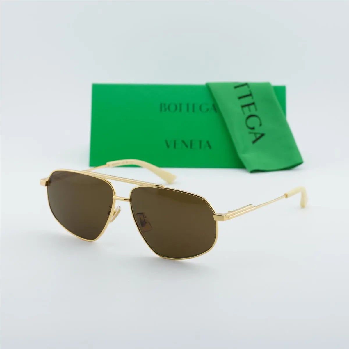 Bottega Veneta BV1194S 002 Gold/brown 61-12-145 Sunglasses