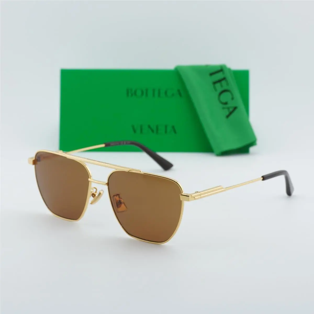 Bottega Veneta BV1236S 002 Gold/brown 57-15-145 Sunglasses