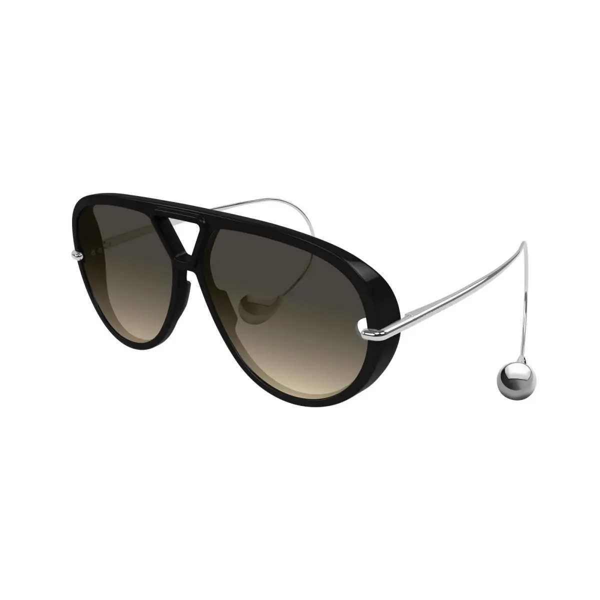 Bottega Veneta BV1273S 010 63mm Sunglasses Black / Brown Gradient Lens