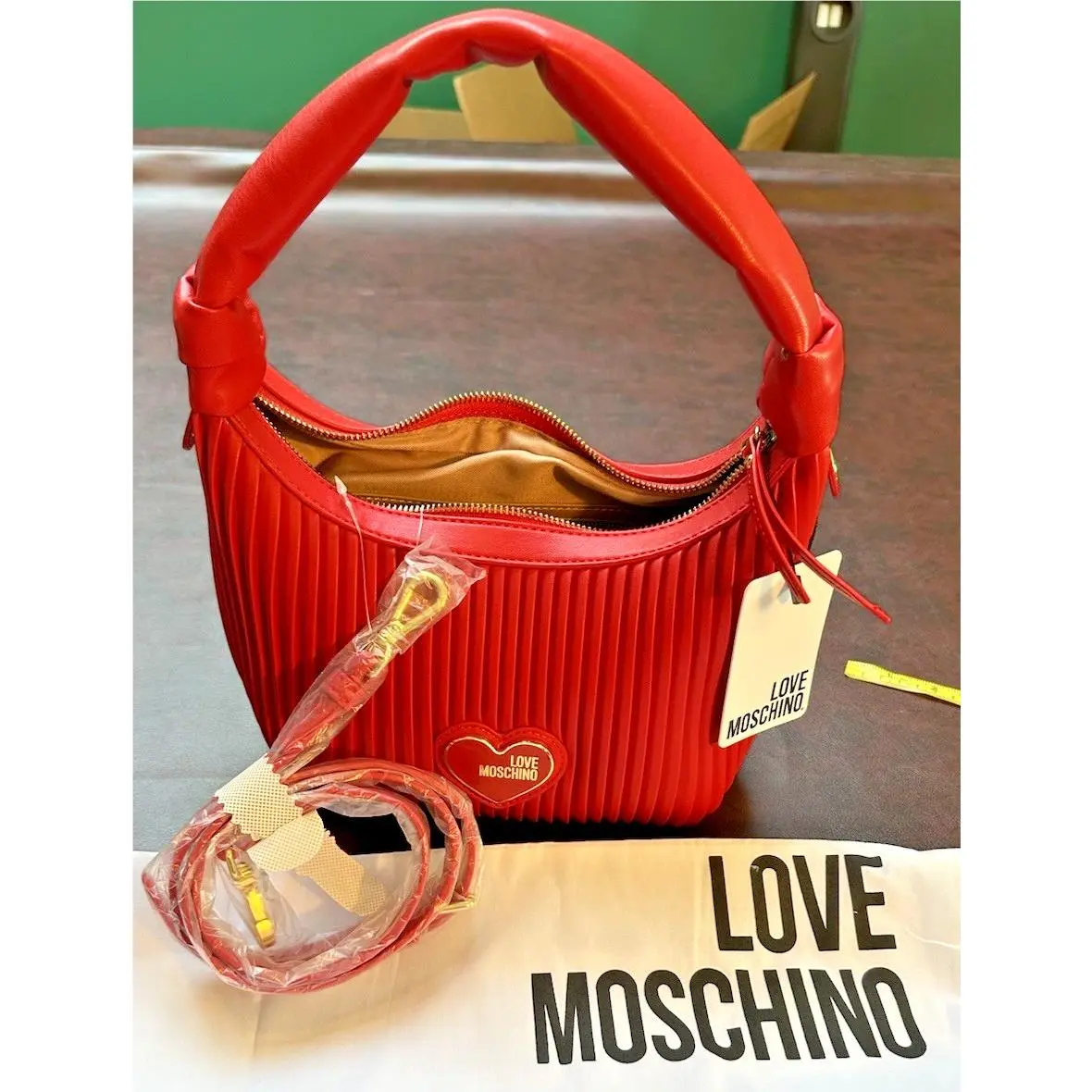 Love Moschino Bag Red Shoulder Plus Strap Red Hobo Purse