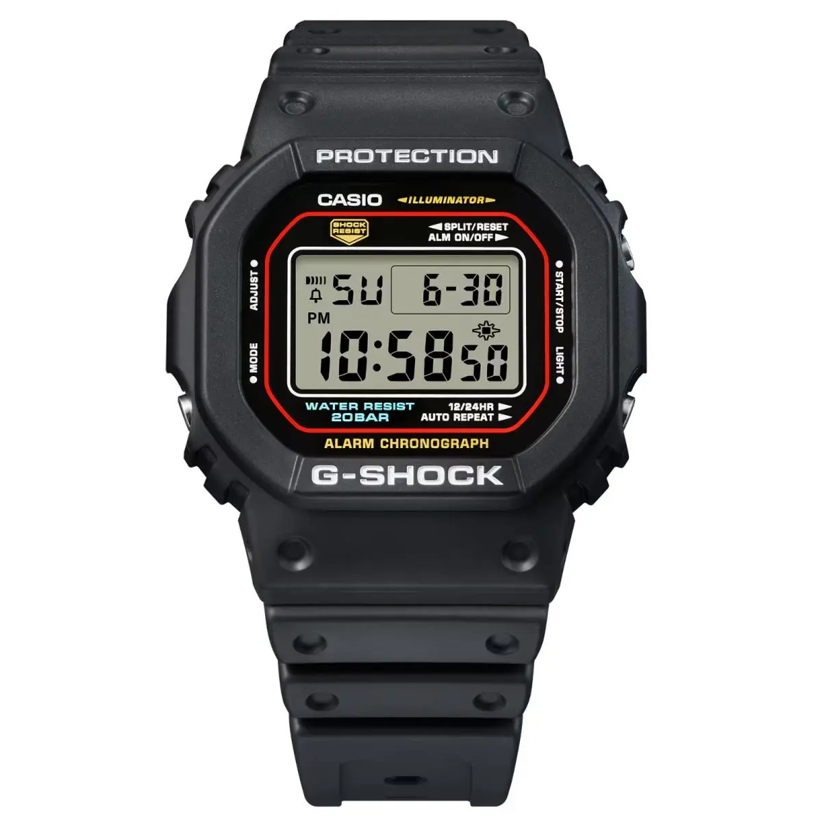 Casio Men`s G-shock Digital Black Quartz Watch - DW-5600RL-1DR