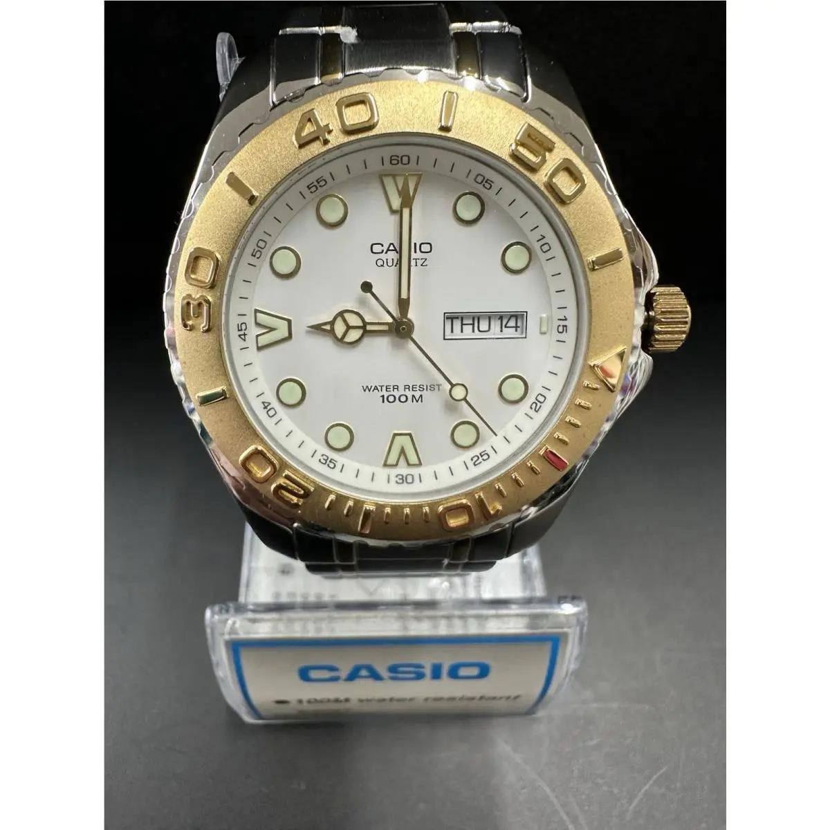 Casio MTD-1017G-7A Stainless Steel Band Rotating Bezel Men’s Watch
