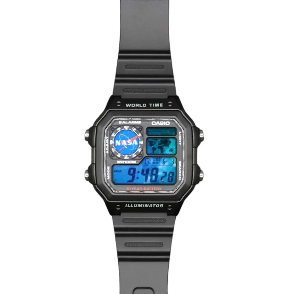 Nasa Inspired Casio AE-1200WHD Royale World Time Watch Mod