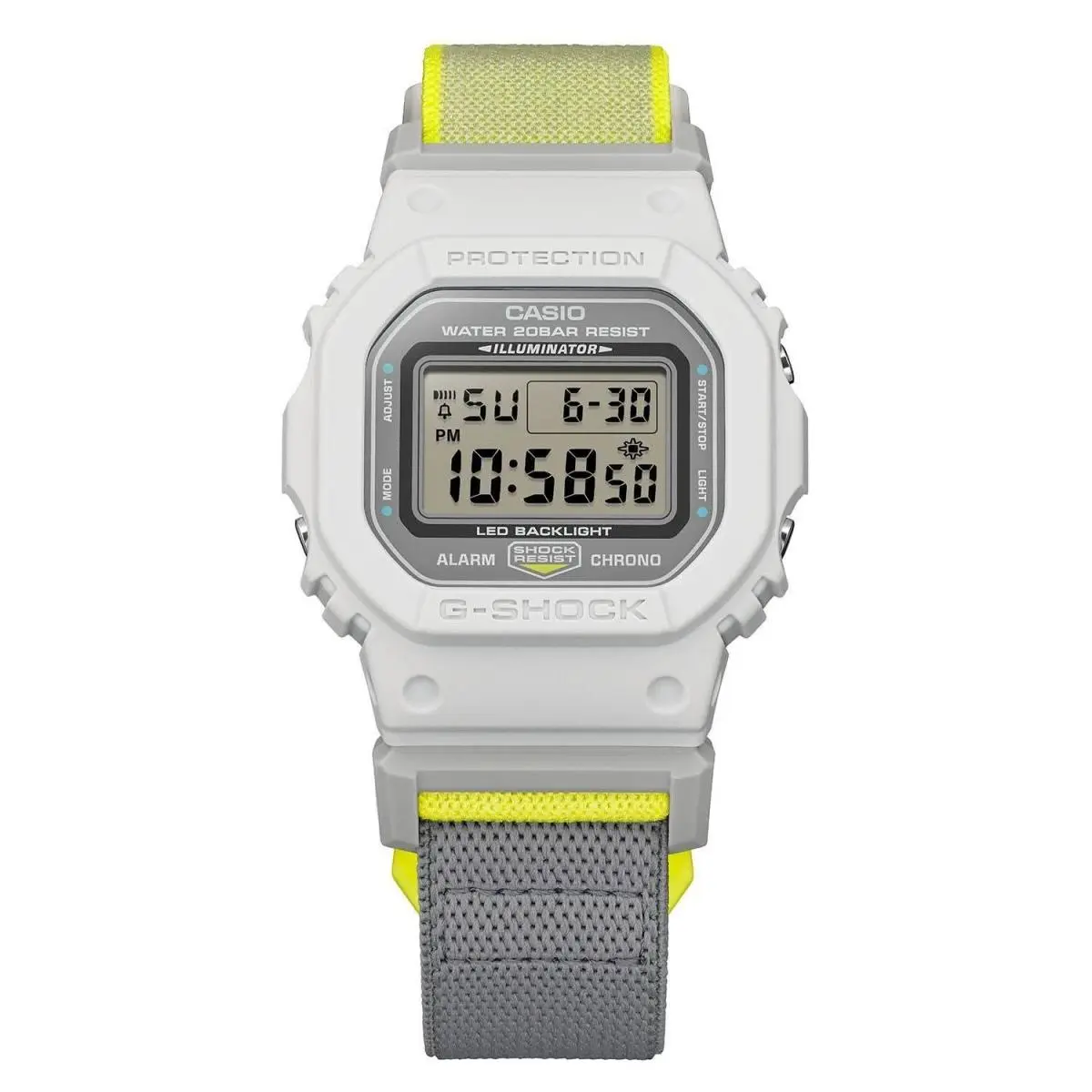 Casio G-shock 5600 Series Analog- Digital Cloth Band Watch DW5600MNC7A8