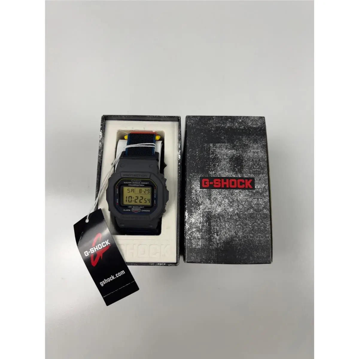 G-shock 5600 Series Digital Gray Resin Cloth Band Watch DW5600MNC8A2 by Casio