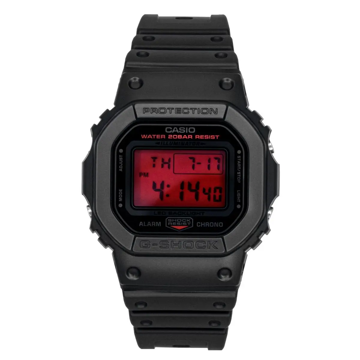 Origin Digital Resin Strap Red Dial Quartz DW-5600BBR-1 200M Men`s Watch by Casio