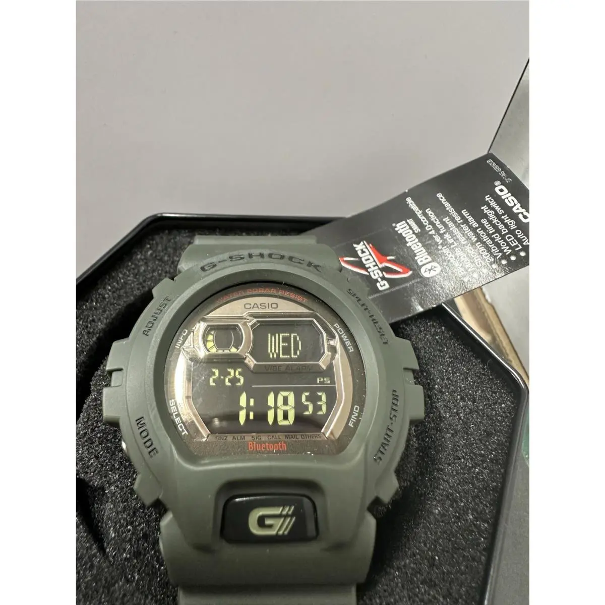 G-shock GB-6900B-3D Bluetooth Olive Green Band Men’s Watch by Casio