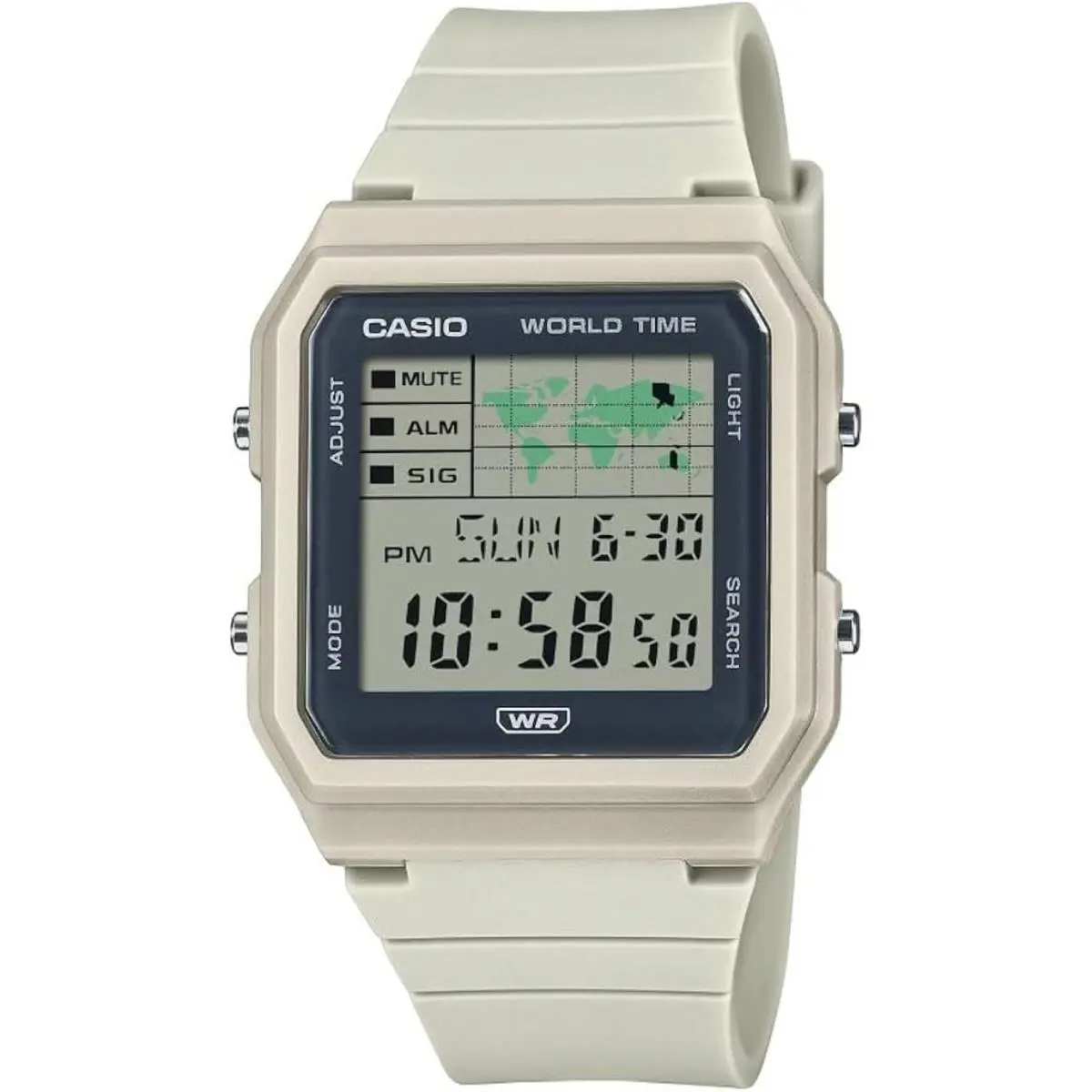 Casio LF30W-8A Digital Beige Resin Watch Unisex World Time Alarm LF-30W