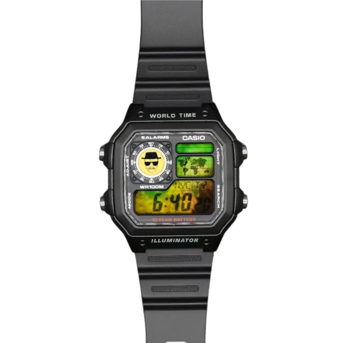 Heisenberg Casio AE-1200WHD Royale World Time Watch Mod