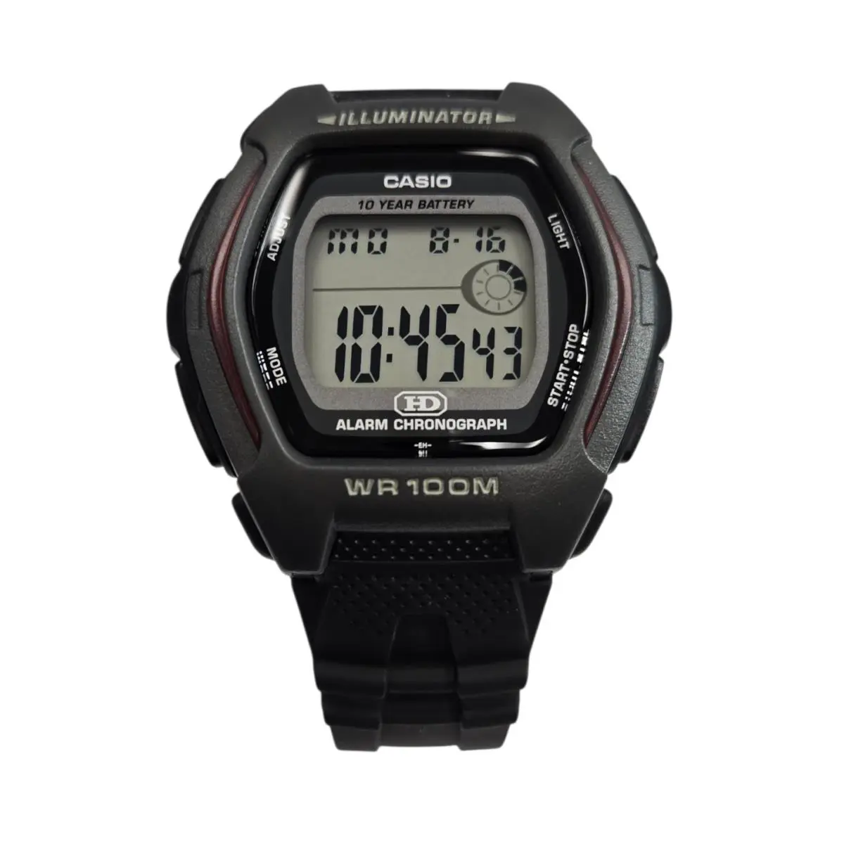 Casio Men`s Digital Quartz Watch Illuminator HDD600-1A HDD-600 HDD600 W Box