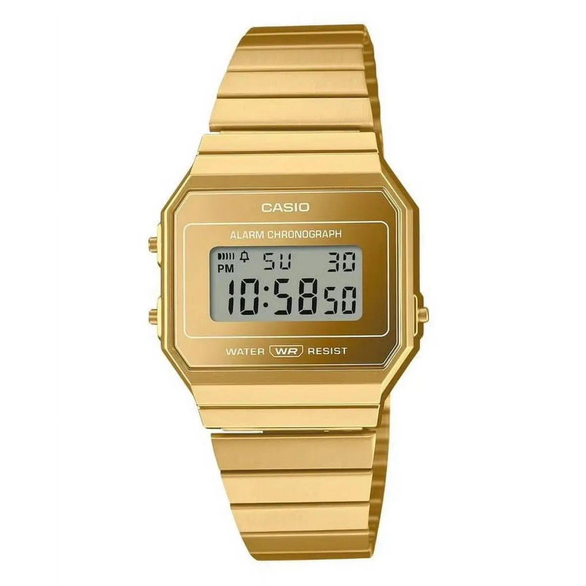 Casio Vintage Collection 35.5mm Gold Tone Stainless Steel Watch A700WEVG-9AVT - Dial: Gold, Band: Gold, Bezel: Gold