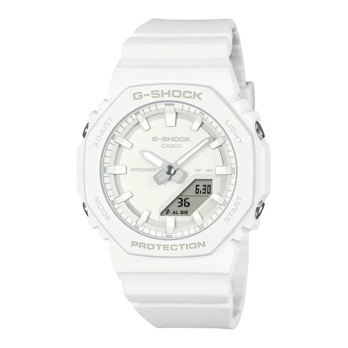 Casio G-shock GMA-P2100-7A White Watch Carbon Core Guard 2100 Series