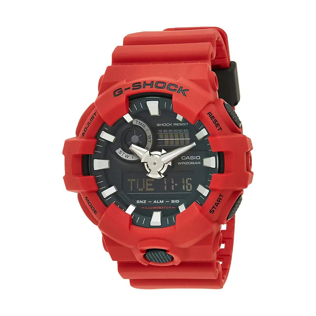 Casio Ga700-4A Ga700 Digital Series_red Size Osfa