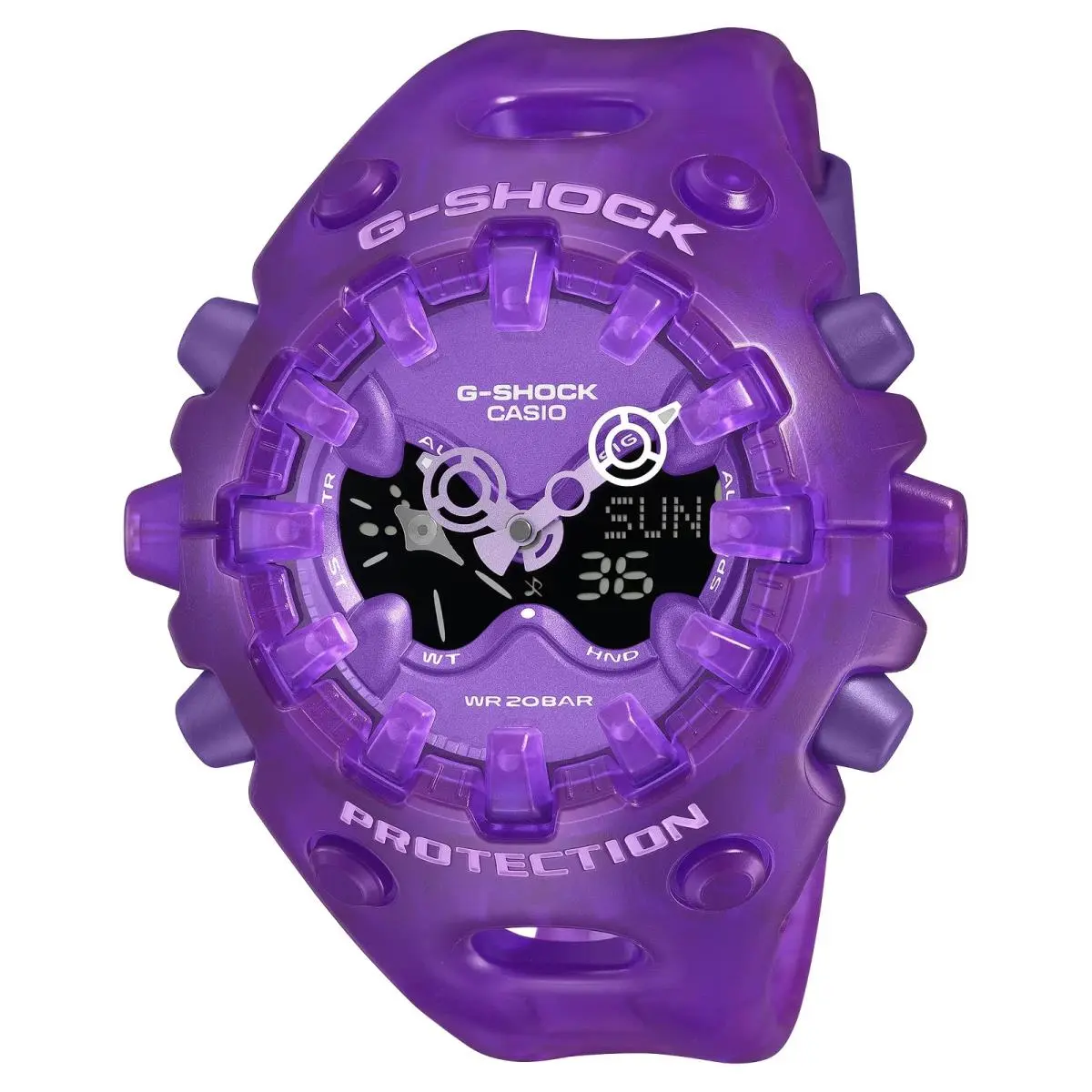 Casio G-shock GAV01SKE-6A Transparent Purple Steel Ana-digi Quartz Wrist Watch - Band: Purple, Bezel: Purple