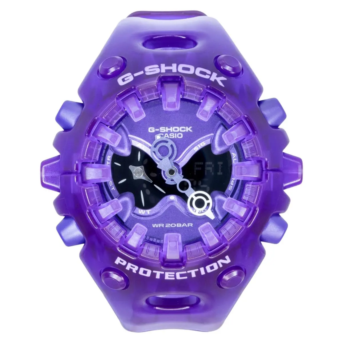 Casio G-shock Purple Dial Quartz Sports 200M GA-V01SKE-6A Men`s Watch - Dial: Purple, Band: Purple, Bezel: Purple