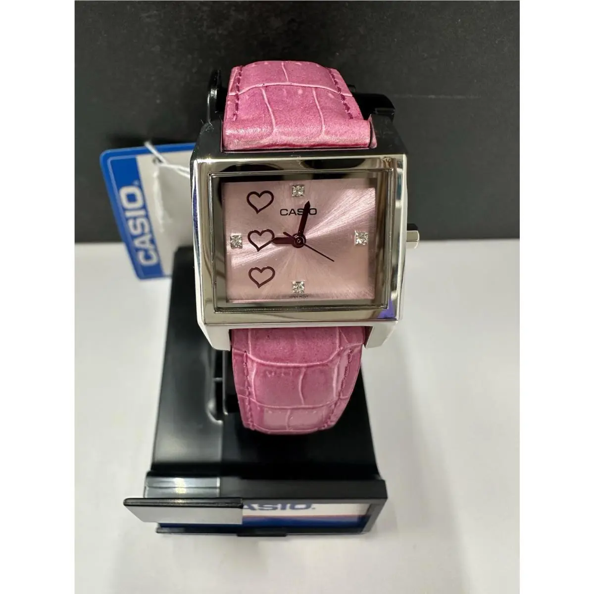 Casio LTF-120L-4C Pink Dial Square Face Lady’s Watch