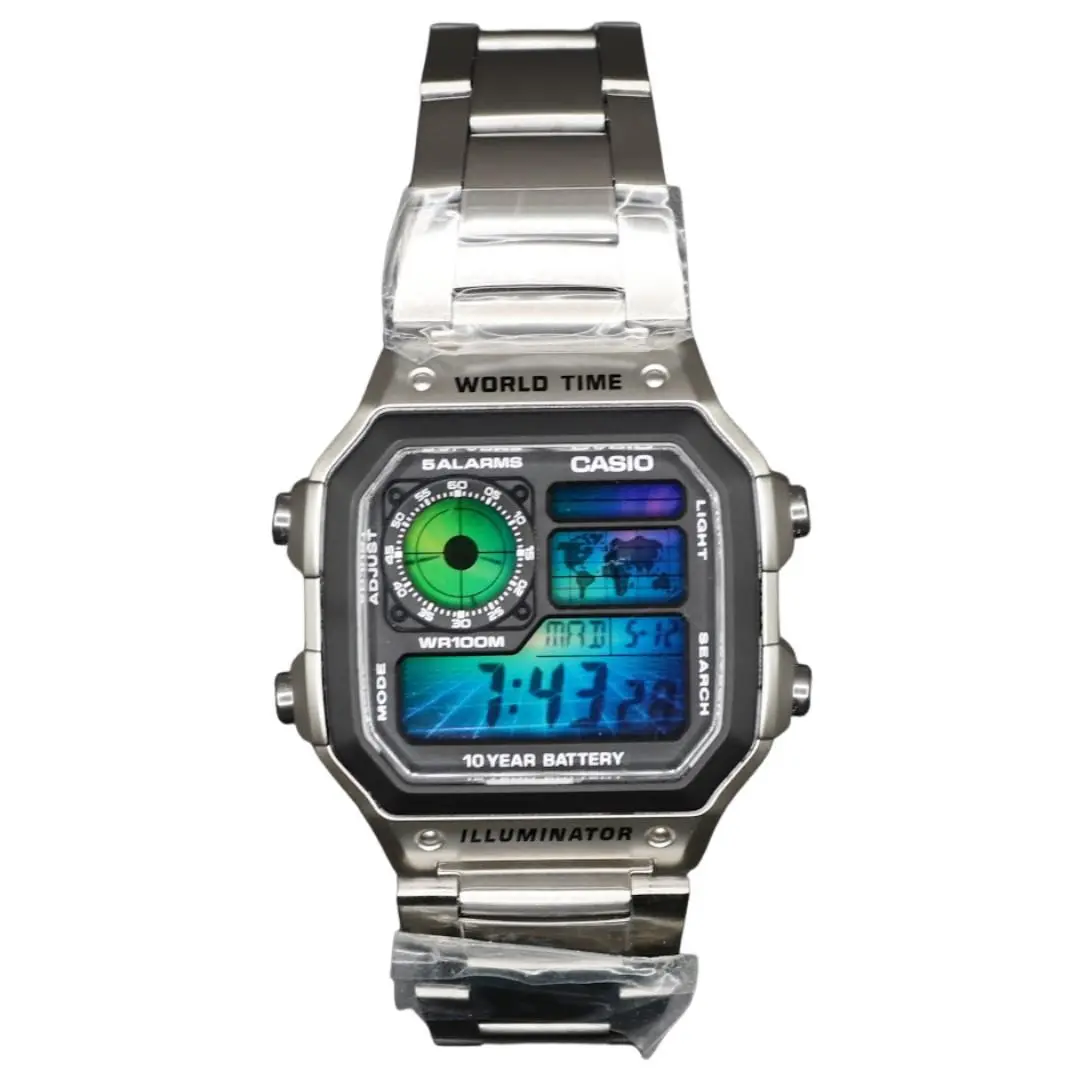 Casio AE-1200WHD Royale World Time Watch Mod Colored Filter Design