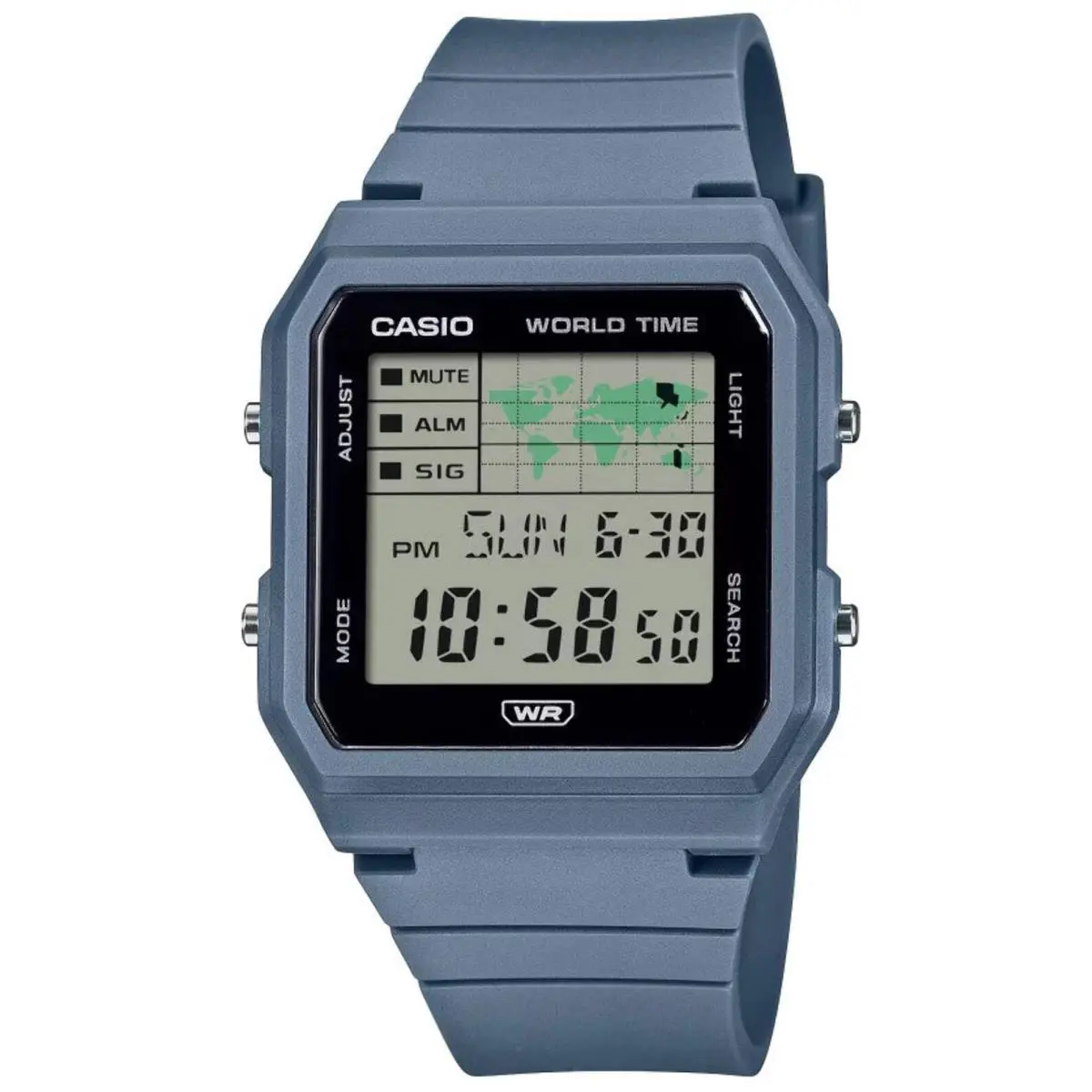 Casio LF30W-2A Digital Light Blue Resin Watch Unisex World Time Stopwatch LF-30W