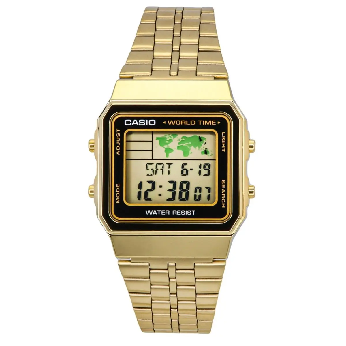Casio Digital Stainless Steel World Time A500WGA-1DF A500WGA-1 Men`s Watch