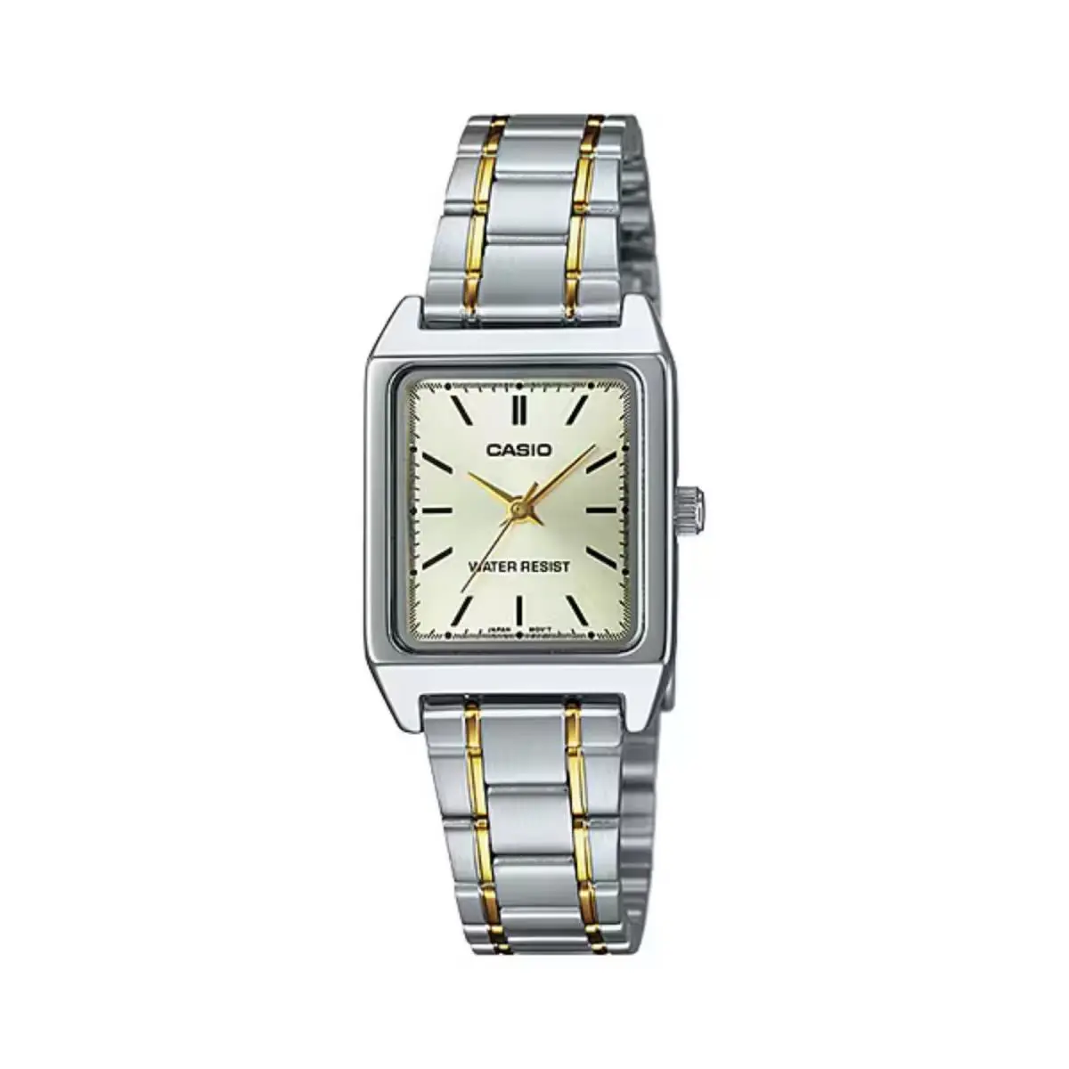 Casio Women’s Two-tone Stainless Steel Analog Watch Champagne Dial