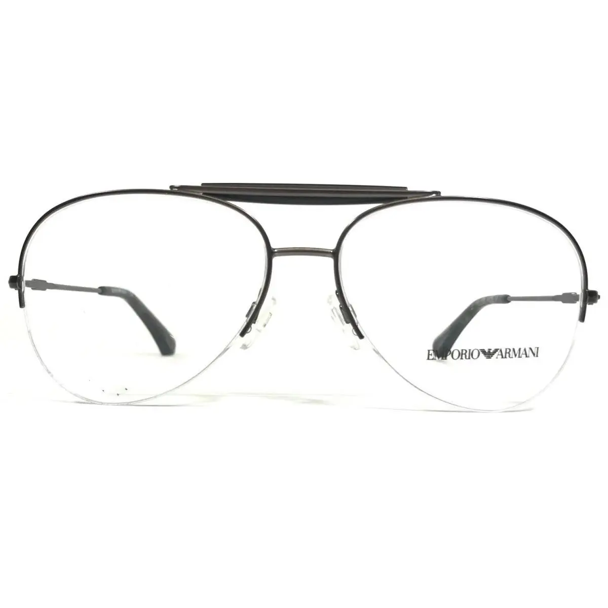 Emporio Armani Eyeglasses Frames EA 1020 3003 Gray Round Half Rim 55-15-140