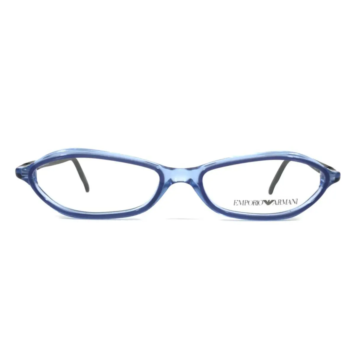 Emporio Armani Eyeglasses Frames 614 414 Crystal Blue Black Cat Eye 52-16-135