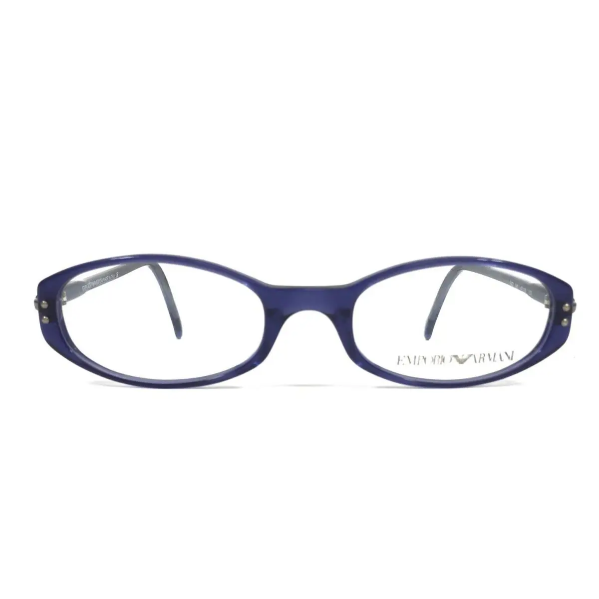 Emporio Armani Eyeglasses Frames 567 342 Navy Blue Gray Oval Full Rim 47-18-125