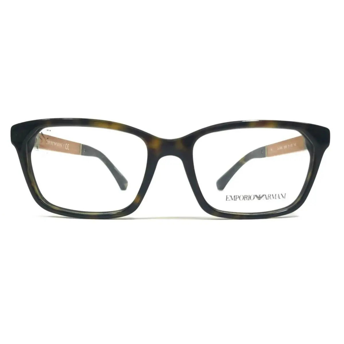 Emporio Armani Eyeglasses Frames EA 3095 5026 Brown Tortoise Square 51-16-140