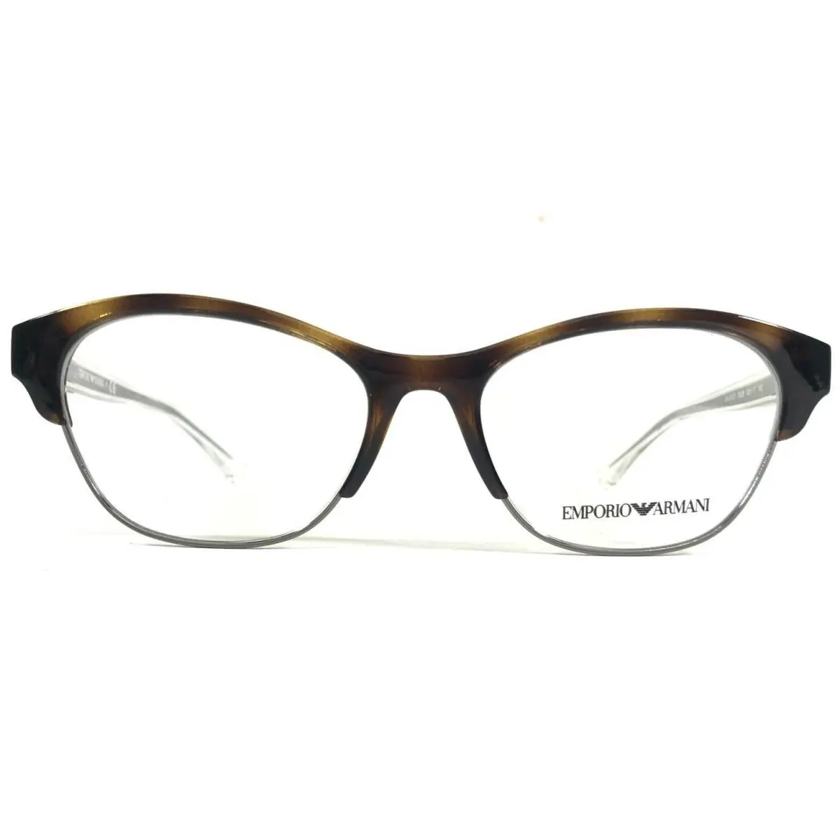 Emporio Armani Eyeglasses Frames EA 3107 5026 Silver Tortoise Clear 52-17-140