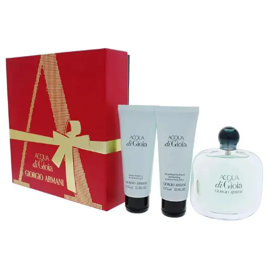 Giorgio Armani 1.7oz/50ml Acqua Di Gioia Eau de Parfum Spray 3pc Set Vintage