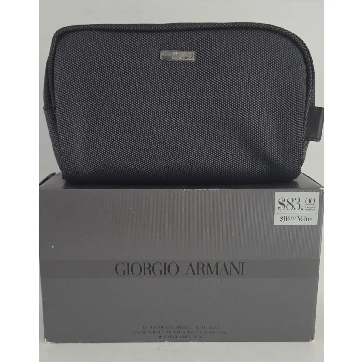 Armani Code by Giorgio Armani 3-pc Set 0.67 2.5 Fl Oz Edt Grooming Bag Niob