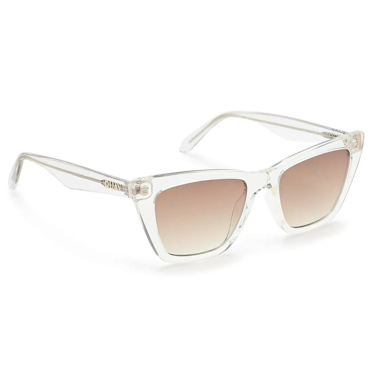 Unisex Sunglasses Quay Australia Call The Shots - Clear/Brown, Frame: Multicolor